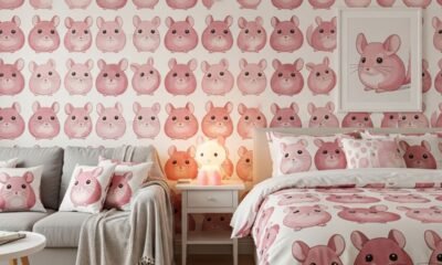 decoration pink chinchilla pattern tw2gte